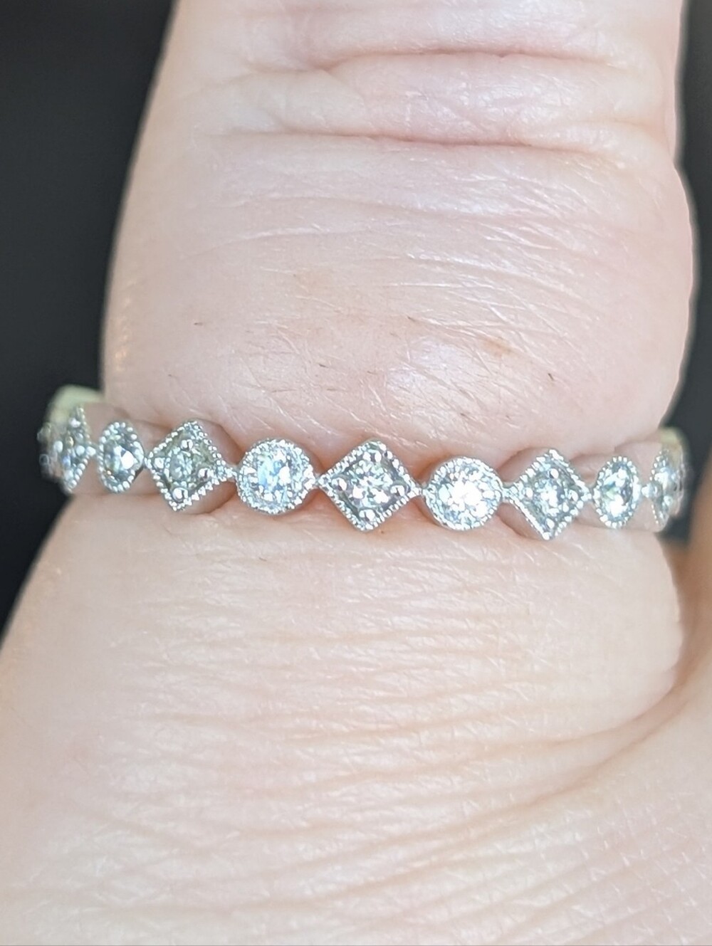 14K White Gold Diamond Full Eternity Ring